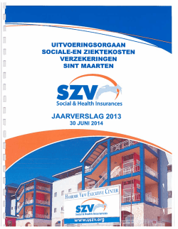 jaarverslag SZV 2013 gewaarmerkt