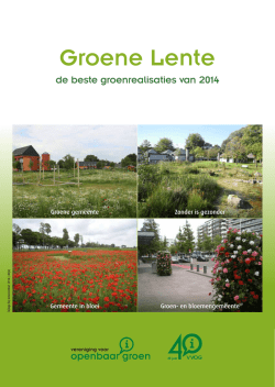 Groene Lente 2014 - vvog vereniging voor openbaar groen