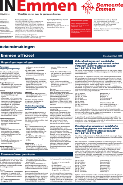 IN Emmen week 30 - Gemeente Emmen