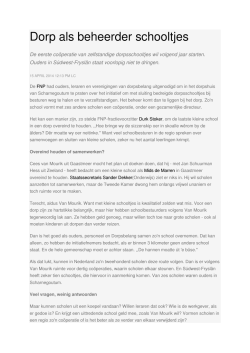 Dorp als beheerder schooltjes