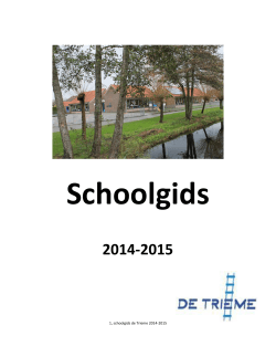 1, schoolgids de Trieme 2014-2015