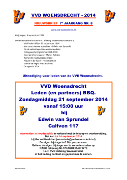 VVD Woensdrecht Leden (en partners) BBQ. Zondagmiddag 21