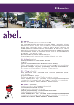 Abel Grand café Restaurant. BBQ suggesties.