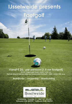 IJsselweide presents Footgolf Vanaf &euro; 25,