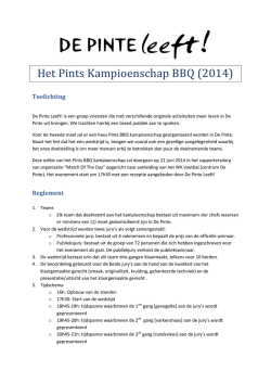 Het Pints Kampioenschap BBQ (2014)