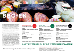 Download onze BBQ flyer. - Westeinder Rondvaart Aalsmeer