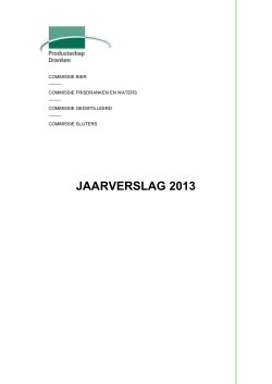 JAARVERSLAG 2013 - Productschap Dranken