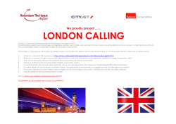 We proudly present ……LONDON CALLING