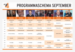 PROGRAMMASCHEMA SEPTEMBER - Adverteren bij RTL Nederland