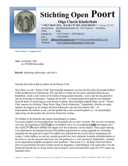 Eindverslag Olga Clarck Kinderhuis