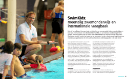 SwimKids: meertalig zwemonderwijs en internationale vraagbaak