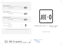 Publieke prijslijst Jee-O Quartz 2014-2015