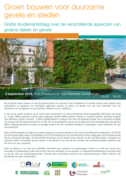 Groen bouwen voor duurzame gevels en steden