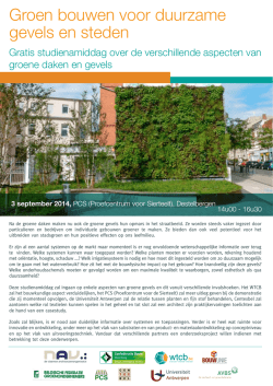Groen bouwen voor duurzame gevels en steden