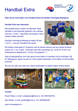 Handbal Extra - Iedereen kan sporten