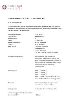 Meyson Reclame B.V. – 3e verslag