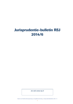 Jurisprudentie-bulletin RSJ 2014/6