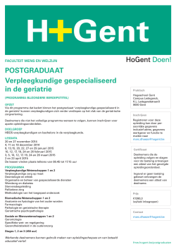 download flyer - Faculteit Mens en Welzijn