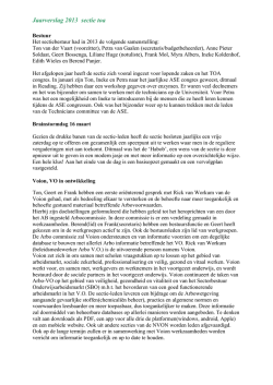 Jaarverslag 2013 sectie toa