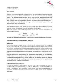 informatiebrochure - Voedingsonderzoek