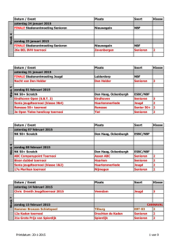 DEFINITIEVE wedstrijdkalender 2014-2015