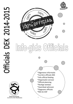 Official infogids 2014 / 2015