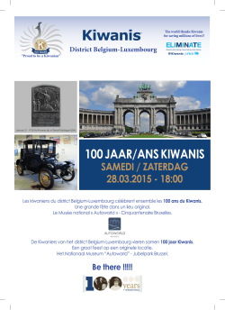 100 jaar/ans kiwanis samedi / zaterdag 28.03.2015