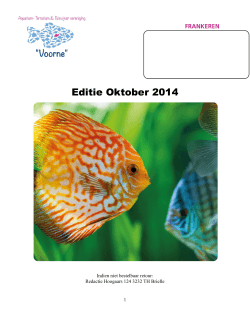 Maandblad oktober 2014 - Aquariumverenigingvoorne.nl