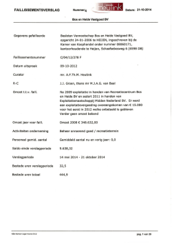 Download hier het vierde faillissementsverslag, tevens eindverslag