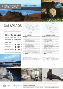 GALÁPAGOS - Cruise Selection