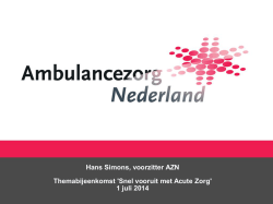 Hans Simons AZN - Snel vooruit met acute zorg
