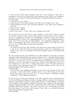 Genealogie van Carel Johannes Cohen - Asal Oesoel