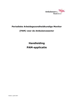 Handleiding PAM-applicatie