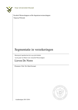 Segmentatie in verzekeringen