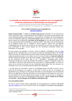 Persbericht 2014 [ pdf ] - Ligue Cardiologique Belge