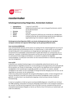 Vacature roostermaker - Scholengemeenschap Reigersbos