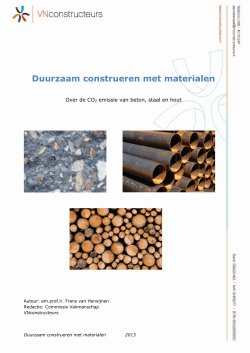 Duurzaam construeren met materialen
