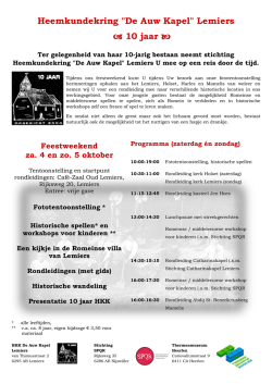 Heemkundekring "De Auw Kapel" Lemiers  10