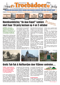 Heemkundekring &ldquo;de Auw Kapel&rdquo; Lemiers viert