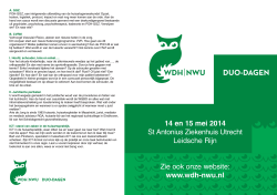 Programma - WDH – NWU