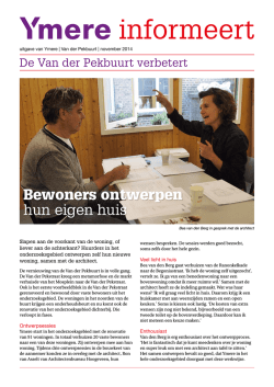 informeert - Ymere - van der Pek buurt