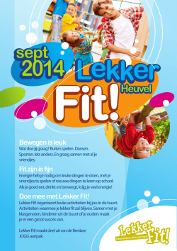 Doe mee met Lekker Fit!