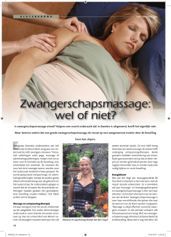 Zwangerschapsmassage: wel of niet?