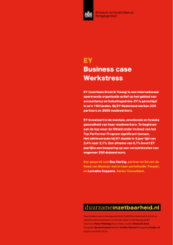 EY Business case Werkstress