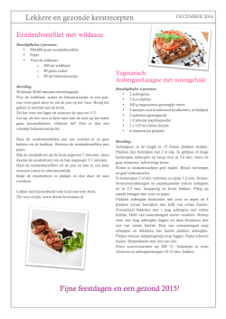 Eendenborstfilet en auberginelasagne
