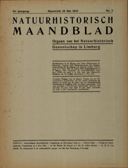 MAANDBLAD - Natuurhistorisch Genootschap in Limburg
