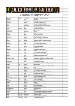 Guestlist 30 September 2014