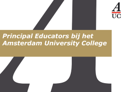 Principal Educators bij het Amsterdam University College