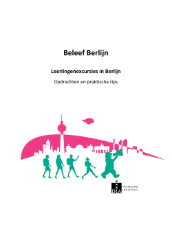 Beleef Berlijn - Duitsland Instituut