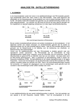 ANALOGE FM SATELLIETVERBINDING
